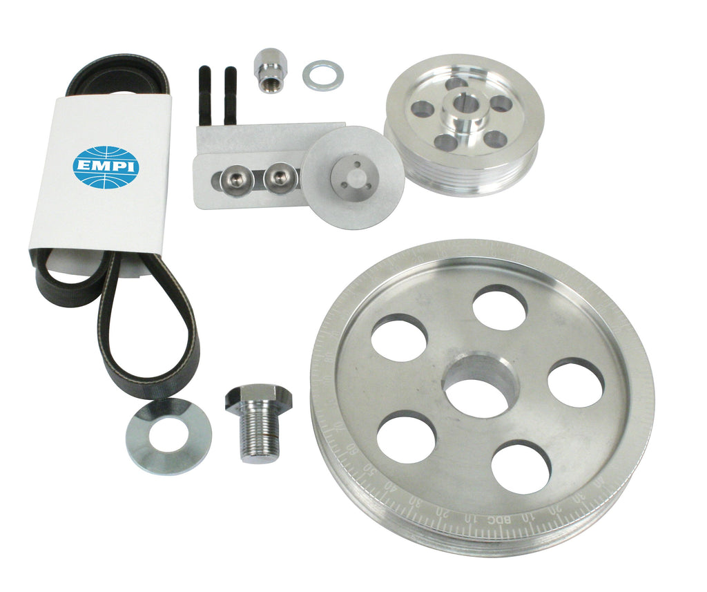 EMPI Serpentine Belt Pulley System, Polished image 0