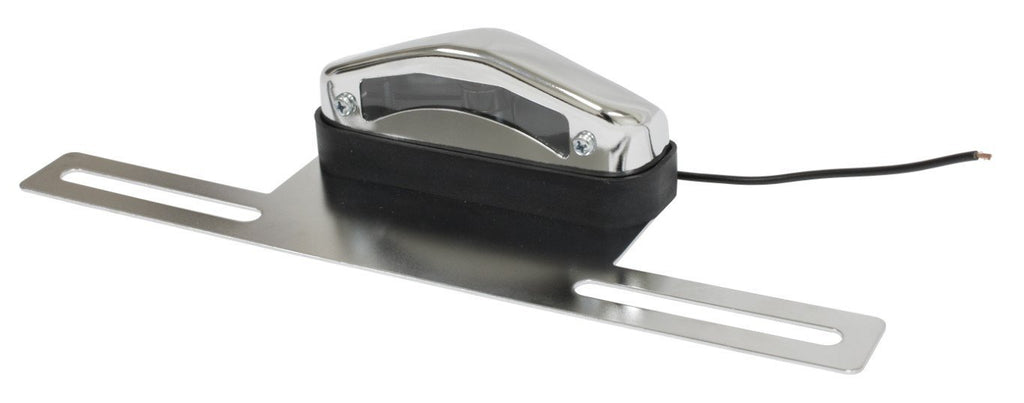 Chrome License Plate Light with Bracket image 1