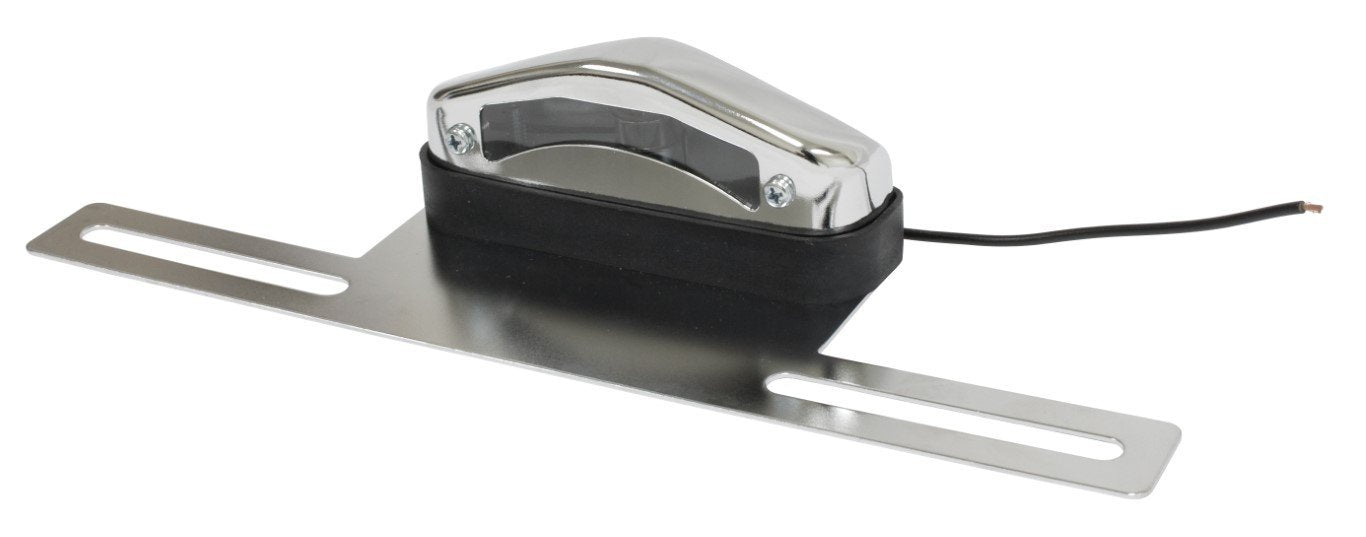 Chrome License Plate Light with Bracket image 1