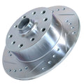 Left Side Front Rotor, Double Drilled 5 x 130 Porsche & 5 x 4.75 Chevy, Slotted image 0