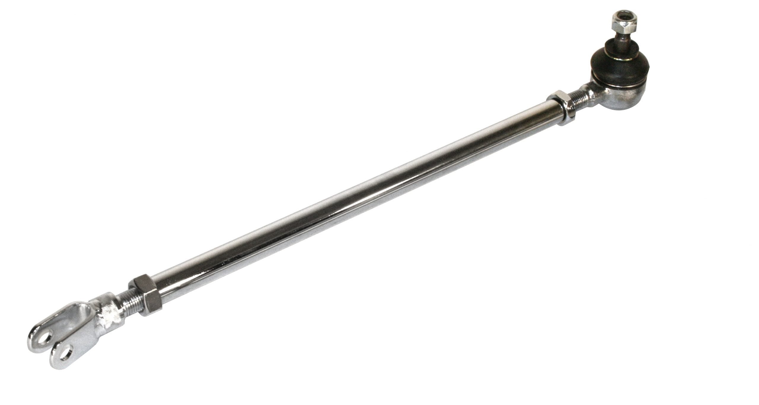 Chrome Tie Rod Set with Link Pin, Tie Rod End and Clevis image 0