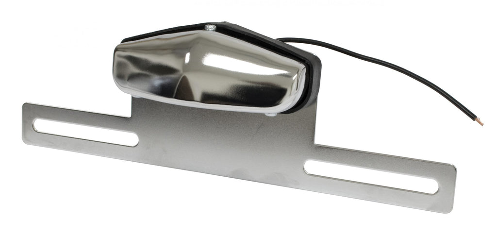 Chrome License Plate Light with Bracket image 0